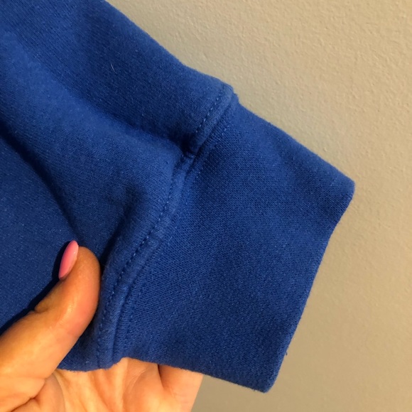 3/$15 Monogrammed ADE blue & pink quarter zip sweatshirt - Picture 7 of 9